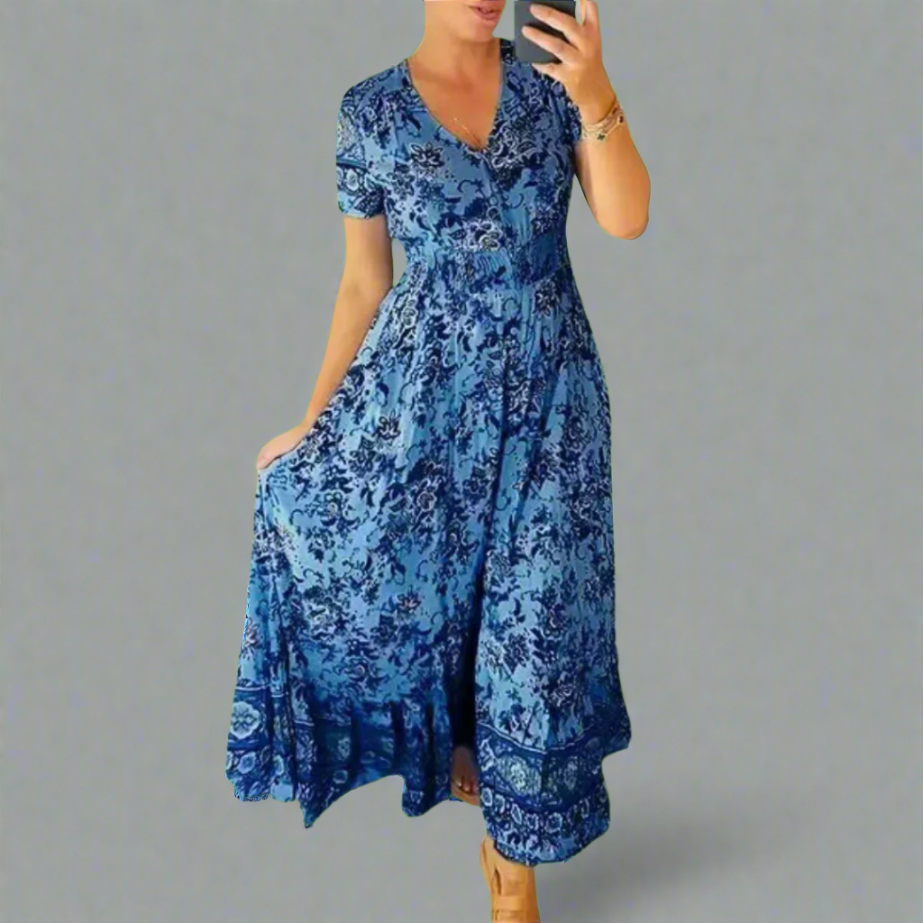 Gritta | Elegant Floral Pattern Dress