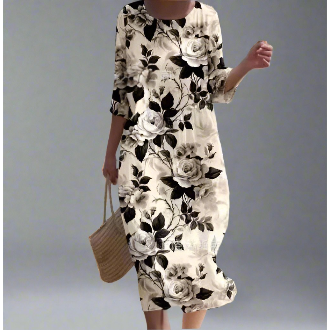 Gudula | Airy Maxi Dress with Floral Print