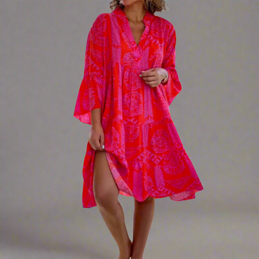 Annika | Airy Boho Dress with Pattern