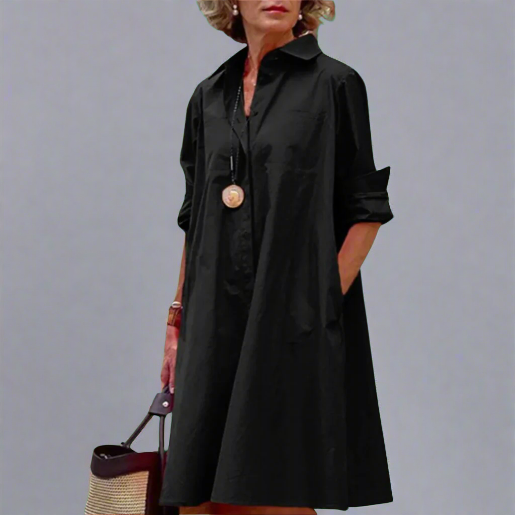 Christiana | Elegant Long Sleeve Dress with Pocket