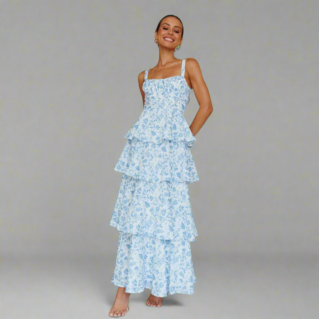 Freya | Summer Dress Made of Premium Fabric with Floral Print