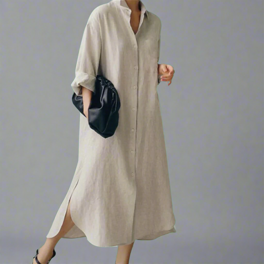 Clodina | Relaxed Vintage Shirt Dress Made from Soft Premium Fabric