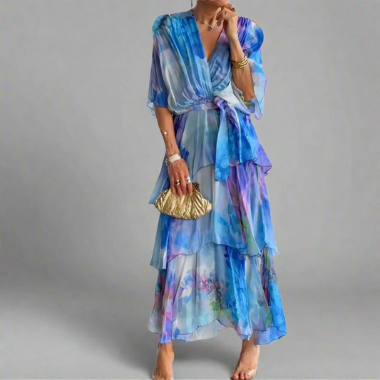 Helena | Elegant Chiffon Dress for Summer