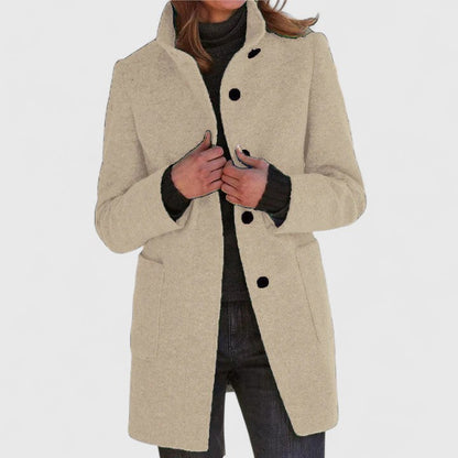 Elena™ | Elegant Wool Blend Coat