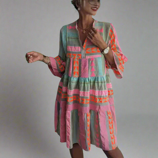 Nortrun | Elegant Midi Dress Made from High-Quality Fabric