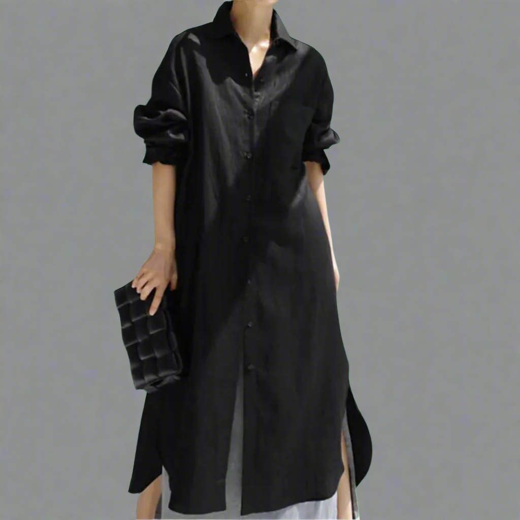 Clodina | Relaxed Vintage Shirt Dress Made from Soft Premium Fabric