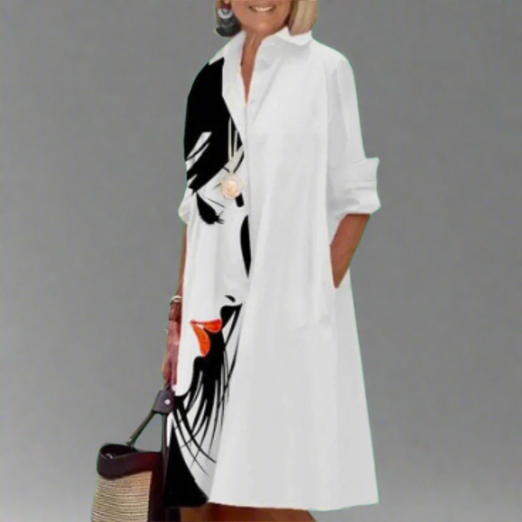 Christiana | Elegant Long Sleeve Dress with Pocket