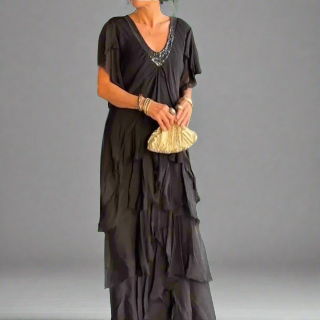 Maresilda | Elegant Maxi Dress with V-Neck