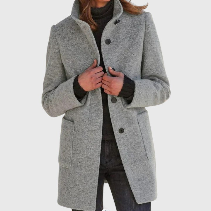 Elena™ | Elegant Wool Blend Coat