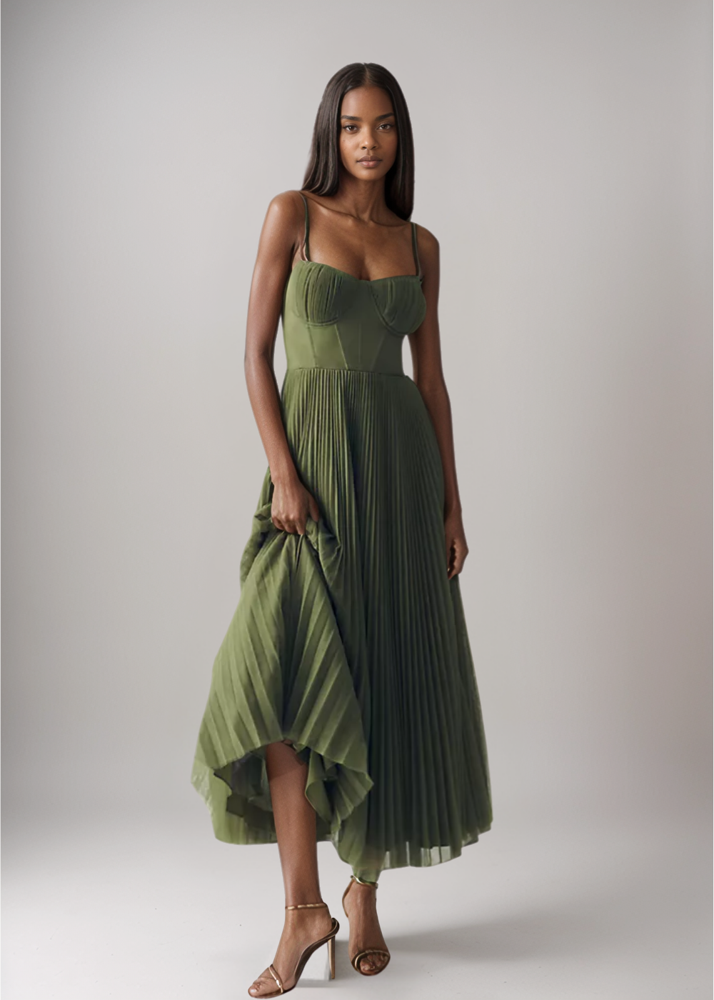 Elara™ |Pleated Tulle Corset Dress