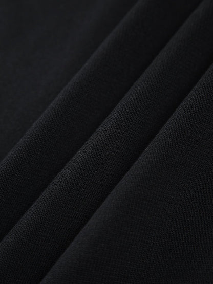 Contrast Trim Cutout Long Sweater Dress