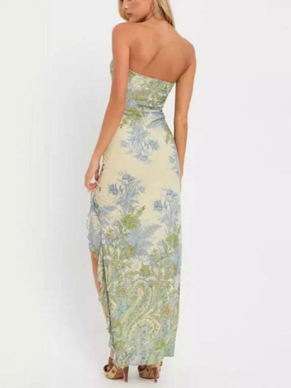 Floral Strapless Maxi Dress