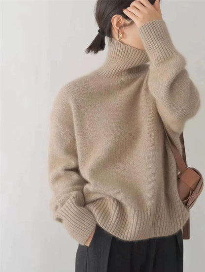 Isabella - High Collar Cashmere Sweater