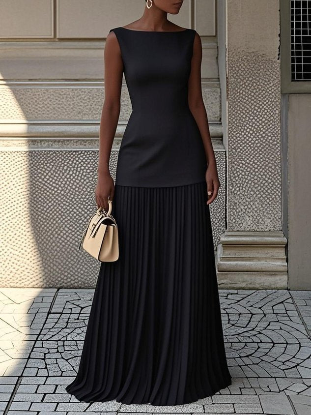 Serena - Pleated Maxi Dress
