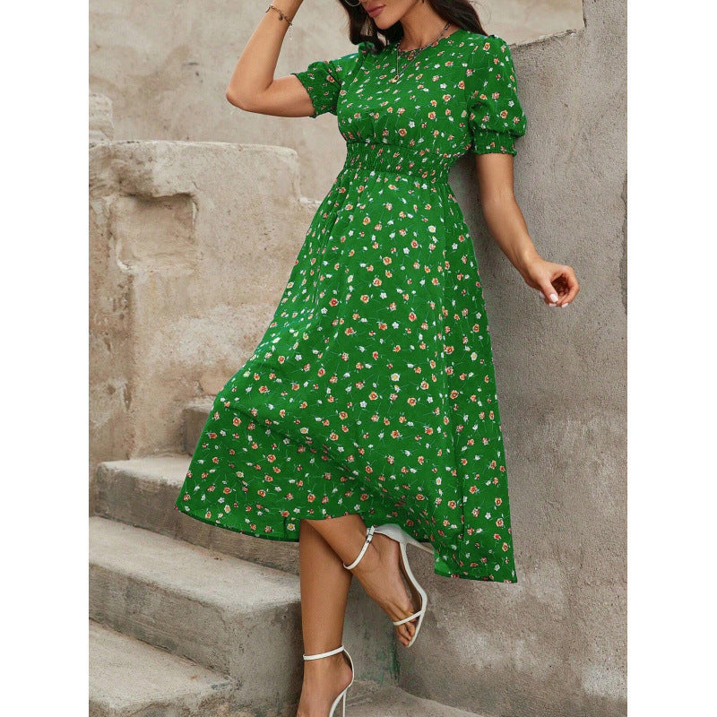 Green with Small Flowers / 2XL