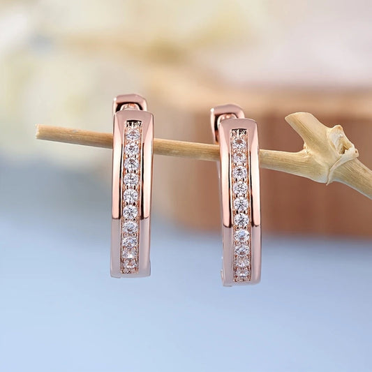 Rose Bright Hoop Earrings