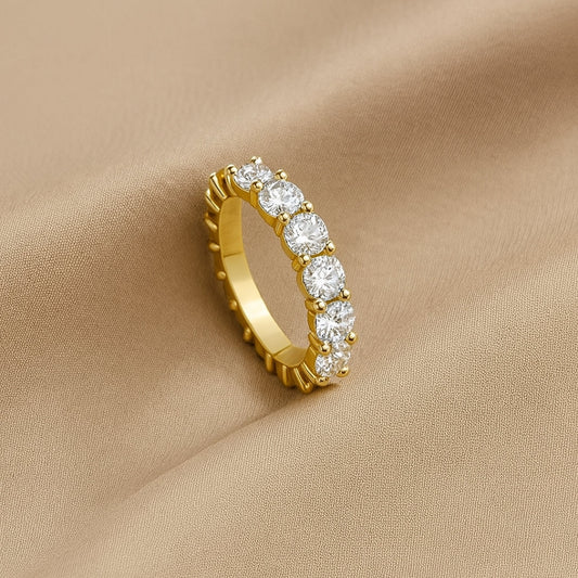 Zirconia Bright Gold Ring