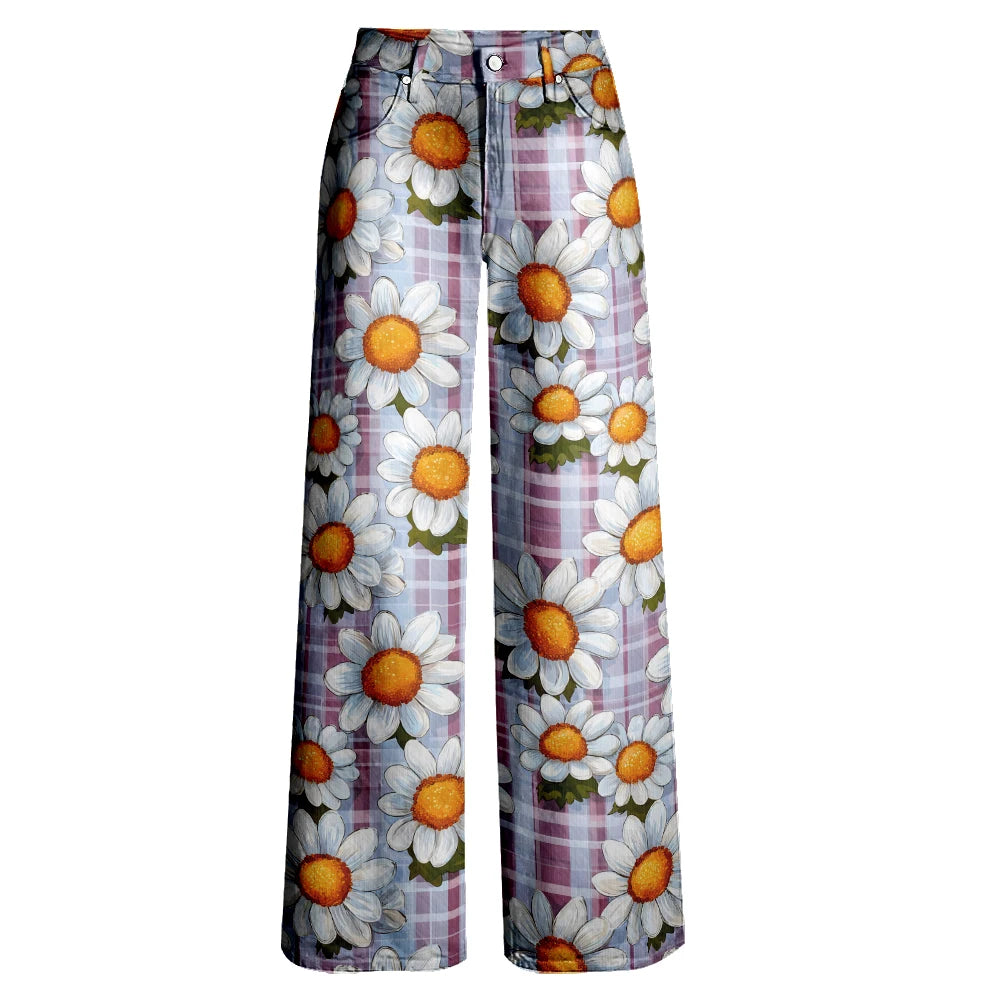 Women's Vintage Jeans Flares Loose Party