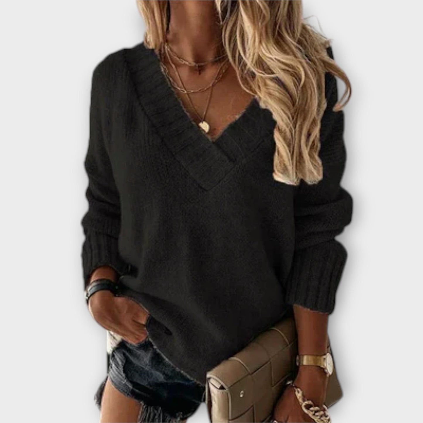 Jane – Cozy V-Neck Sweater