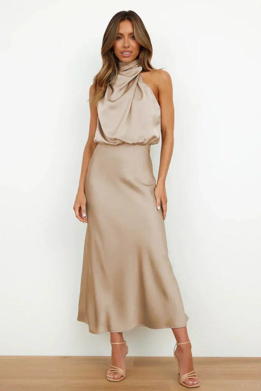 Rosea Backless Midi Dress
