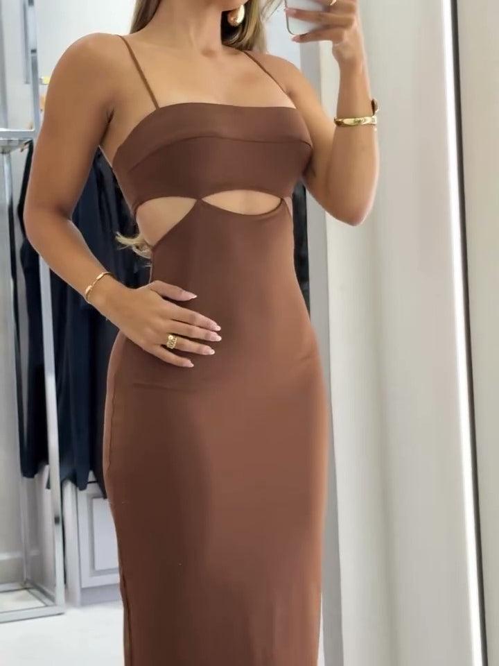 Strapless Hollow Casual Holiday Dress