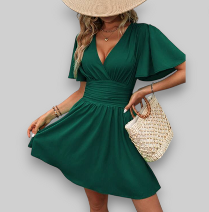 Elara – Butterfly Sleeve Dress