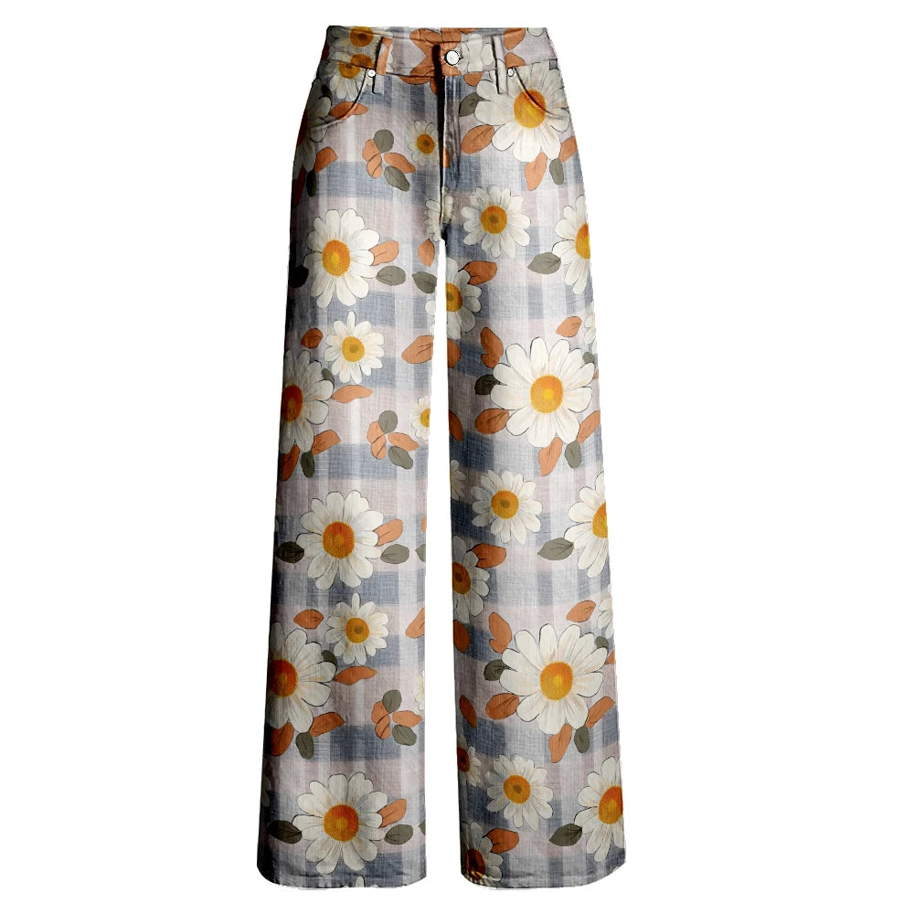 Women's Vintage Jeans Flares Loose Party