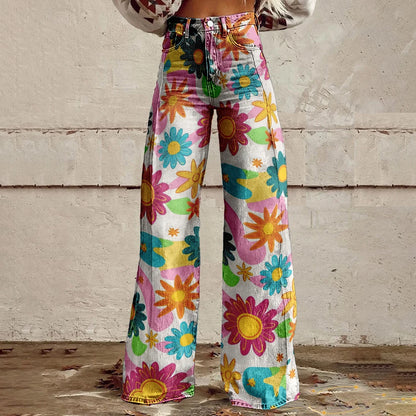 Women's Vintage Jeans Flares Loose Party