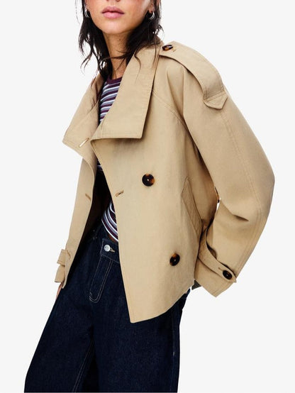 Early Fall Short Trench Jacket