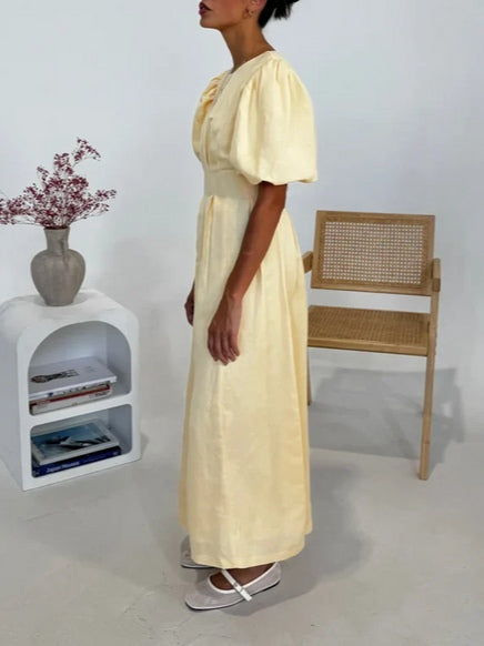 Butter Yellow Air Maxi Dress
