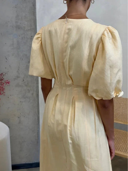 Butter Yellow Air Maxi Dress