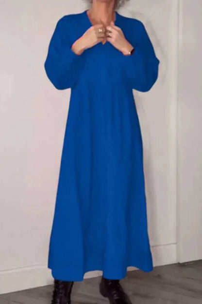 Penelope | V-Neck Linen Dress