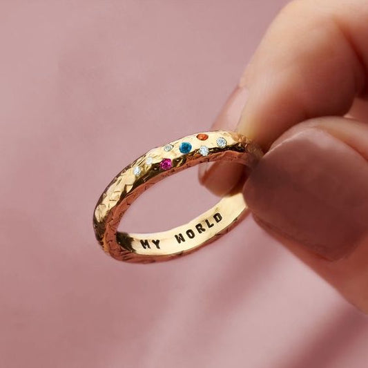 Vintage Colorful Gold Ring