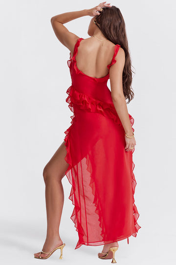 Arianna - Romantic Ruffle Maxi Dress