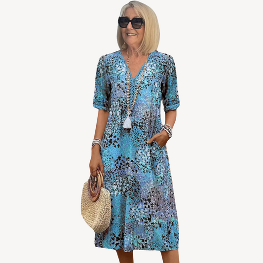 Women’s Cotton Boho Midi Dress | Loravelle
