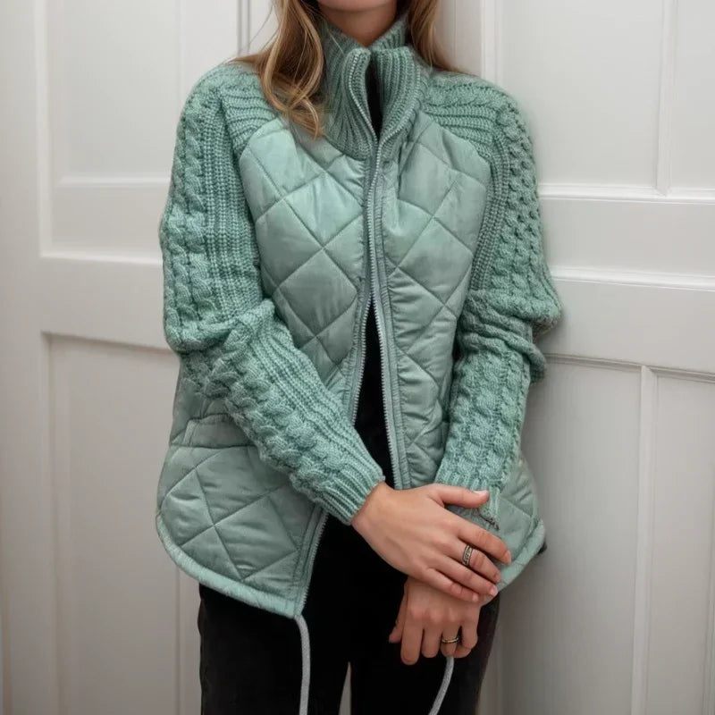 Norwegian Soft™ Quilted Jacket with Knit Details / European Design that Embodies Style!