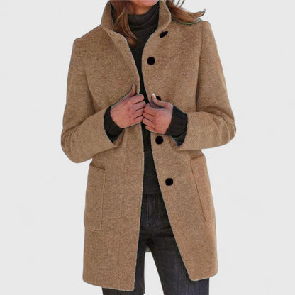 Elena™ | Elegant Wool Blend Coat