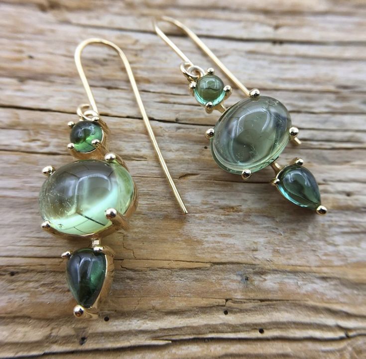 Vintage Green Crystaline Earrings