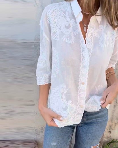 Talia | Classic Buttoned Blouse