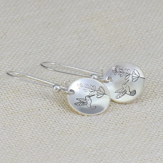 Vintage Birdie Silver Earrings