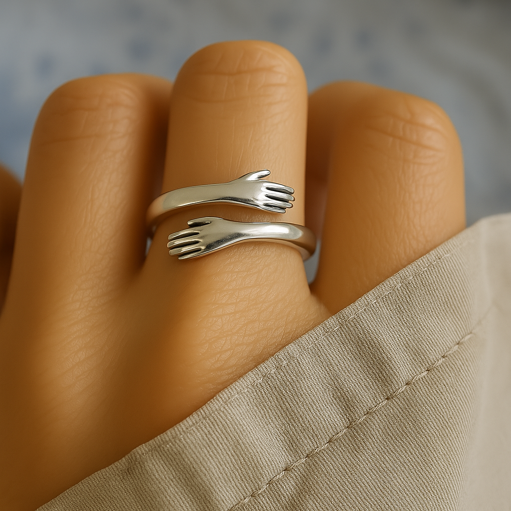 Silver Adjustable Hug Ring