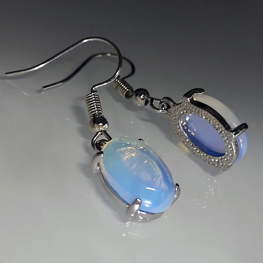 Vintage Blue Moon Crystal Earrings