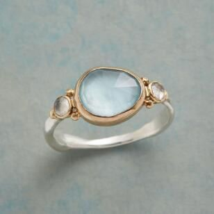 VIntage Blue Moonstone Silver Ring
