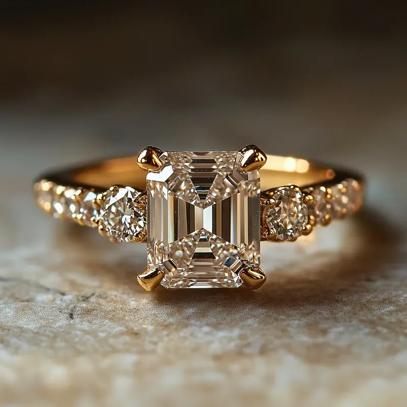 Bright Gold Crystal Ring
