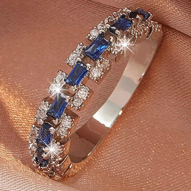 Bright Crystal Band Ring