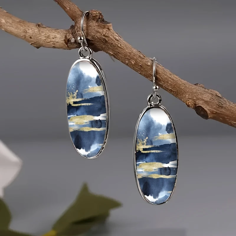 Vintage Ocean Stone Earrings