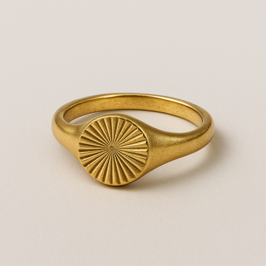 Rounded Golden Seal Ring