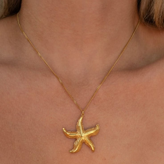 Golden Starfish Necklace