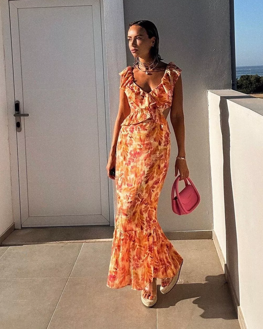 Callie - Sunkissed Cut-Out Maxi Dress