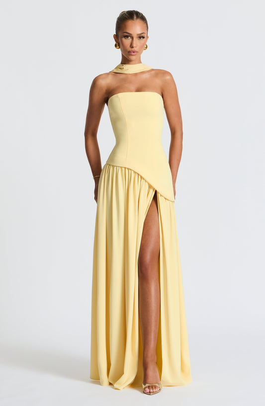 Bronte - Elegant Backless Pleated Maxi Dress